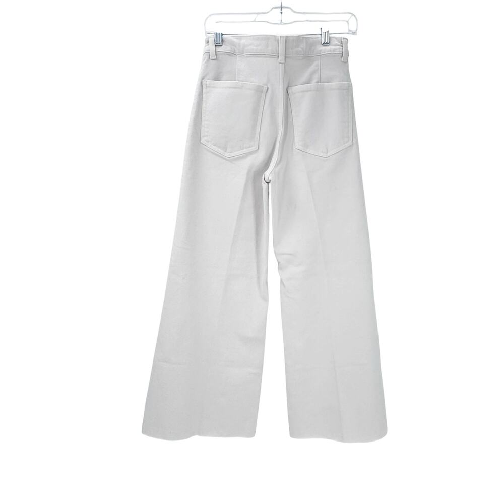 Madewell Flared Wide-Leg Cropped Jeans High Rise Vintage Ivory Size 28 NWT - Picture 14 of 14